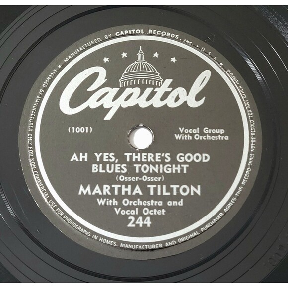 78 Pop MARTHA TILTON Ah Yes, There's Good Blues Tonight CAPITOL 244 E - Picture 2 of 5